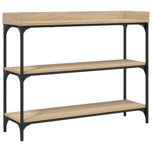 vidaXL Console Table with Shelves Sonoma Oak 100x30x80 cm