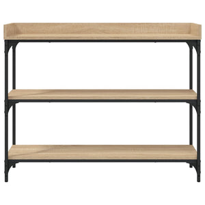 vidaXL Console Table with Shelves Sonoma Oak 100x30x80 cm