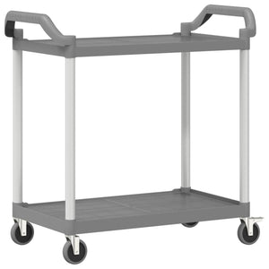 vidaXL 2-Tier Trolley Grey 99x50x97 cm Aluminium