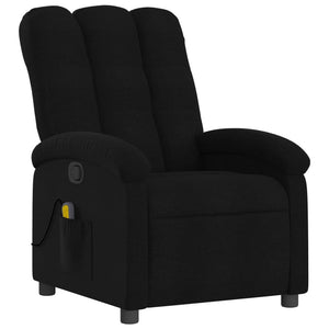 vidaXL Massage Recliner Chair Black Fabric