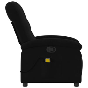 vidaXL Massage Recliner Chair Black Fabric