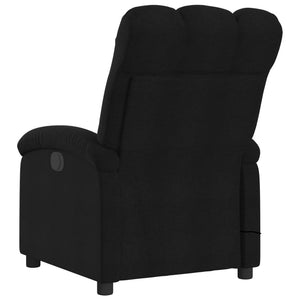 vidaXL Massage Recliner Chair Black Fabric