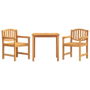 vidaXL 3 Piece Garden Dining Set Solid Wood Teak