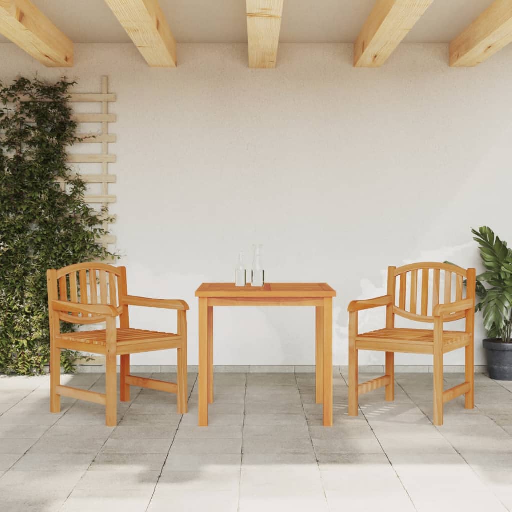 vidaXL 3 Piece Garden Dining Set Solid Wood Teak