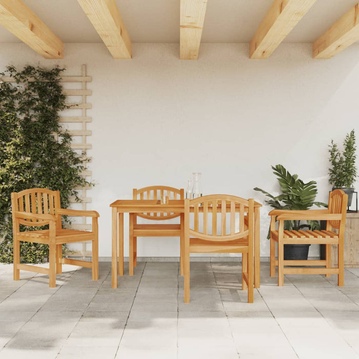 vidaXL 5 Piece Garden Dining Set Solid Wood Teak