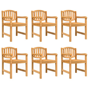 vidaXL 7 Piece Garden Dining Set Solid Wood Teak