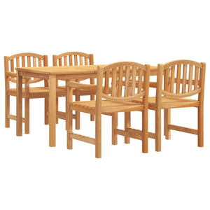 vidaXL 5 Piece Garden Dining Set Solid Wood Teak