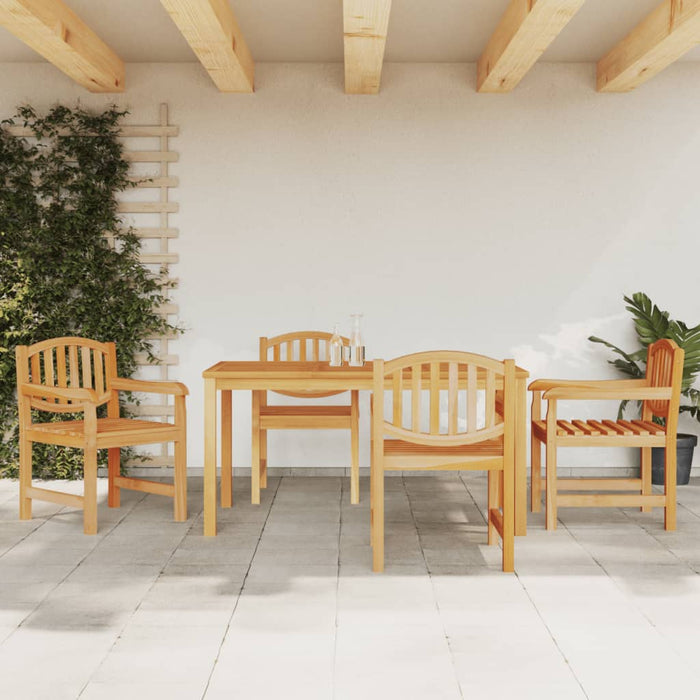 vidaXL 5 Piece Garden Dining Set Solid Wood Teak