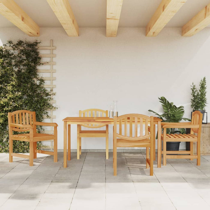 vidaXL 5 Piece Garden Dining Set Solid Wood Teak