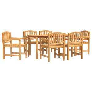 vidaXL 7 Piece Garden Dining Set Solid Wood Teak