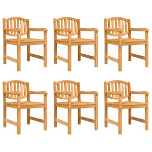 vidaXL 7 Piece Garden Dining Set Solid Wood Teak