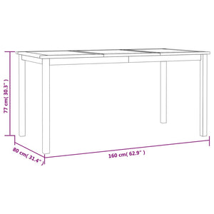 vidaXL 7 Piece Garden Dining Set Solid Wood Teak
