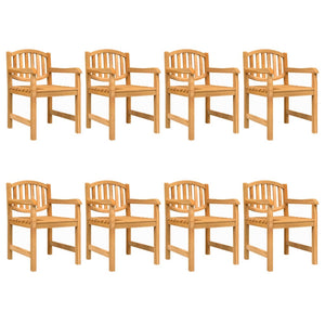 vidaXL 9 Piece Garden Dining Set Solid Wood Teak