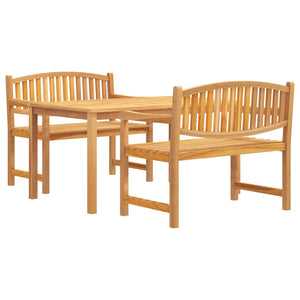 vidaXL 3 Piece Garden Dining Set Solid Wood Teak