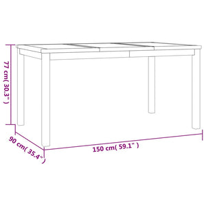 vidaXL 3 Piece Garden Dining Set Solid Wood Teak