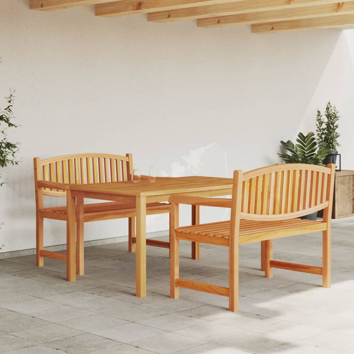 vidaXL 3 Piece Garden Dining Set Solid Wood Teak