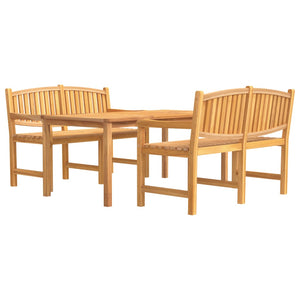 vidaXL 3 Piece Garden Dining Set Solid Wood Teak