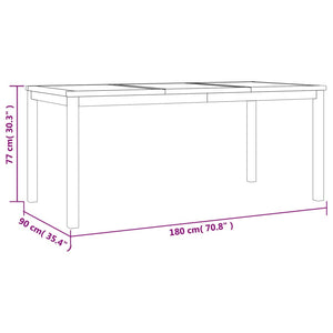 vidaXL 3 Piece Garden Dining Set Solid Wood Teak