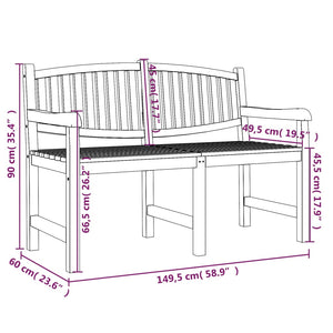 vidaXL 3 Piece Garden Dining Set Solid Wood Teak