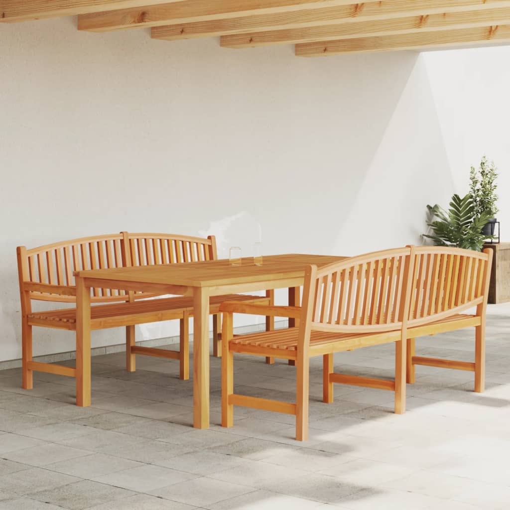 vidaXL 3 Piece Garden Dining Set Solid Wood Teak