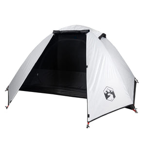 vidaXL Camping Tent 2-Person White Blackout Fabric Waterproof