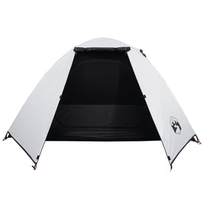 vidaXL Camping Tent 2-Person White Blackout Fabric Waterproof