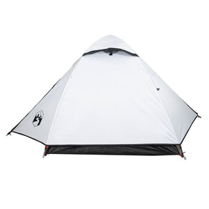 vidaXL Camping Tent 2-Person White Blackout Fabric Waterproof