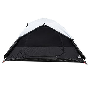 vidaXL Camping Tent 2-Person White Blackout Fabric Waterproof