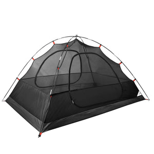 vidaXL Camping Tent 2-Person White Blackout Fabric Waterproof