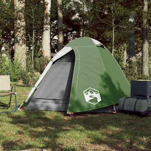 vidaXL Camping Tent Dome 2-Person Green Waterproof