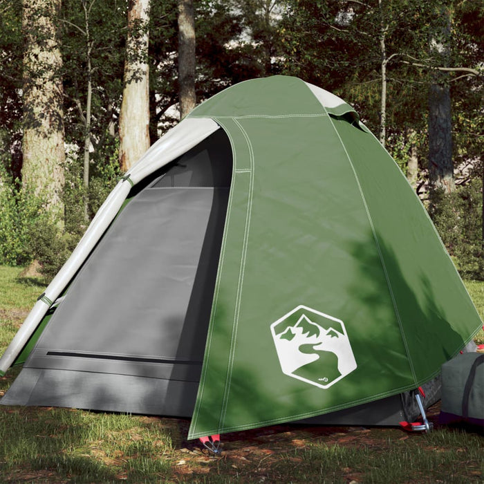 vidaXL Camping Tent Dome 2-Person Green Waterproof