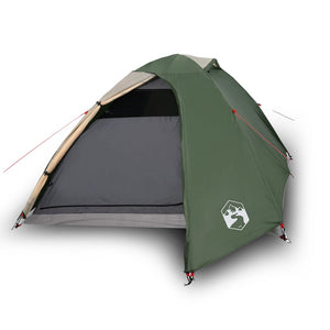 vidaXL Camping Tent Dome 3-Person Green Waterproof