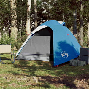 vidaXL Camping Tent Dome 3-Person Blue Waterproof