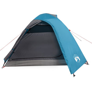 vidaXL Camping Tent Dome 3-Person Blue Waterproof