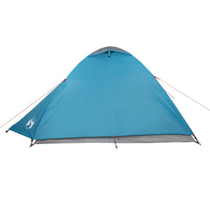 vidaXL Camping Tent Dome 3-Person Blue Waterproof