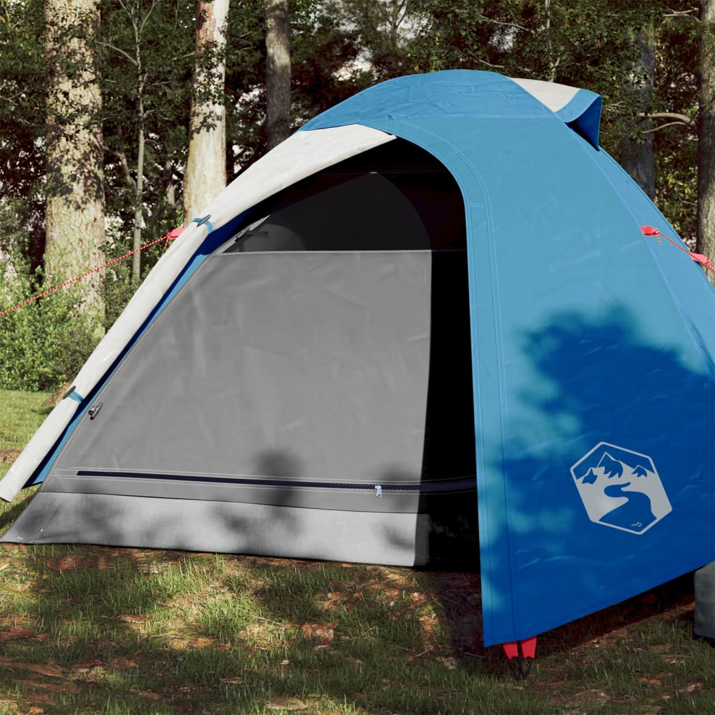 vidaXL Camping Tent Dome 3-Person Blue Waterproof