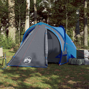 vidaXL Camping Tent Dome 2-Person Blue Waterproof