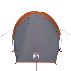 vidaXL Camping Tent Dome 2-Person Grey and Orange Waterproof