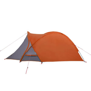 vidaXL Camping Tent Dome 2-Person Grey and Orange Waterproof