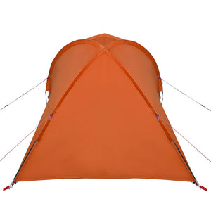 vidaXL Camping Tent Dome 2-Person Grey and Orange Waterproof