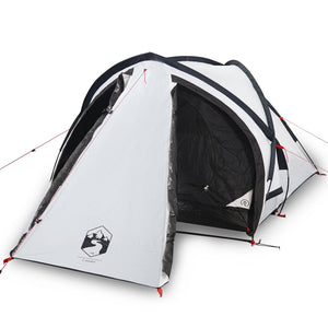 vidaXL Camping Tent Dome 2-Person White Blackout Fabric Waterproof