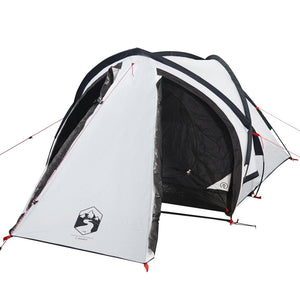 vidaXL Camping Tent Dome 2-Person White Blackout Fabric Waterproof