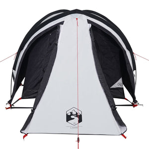 vidaXL Camping Tent Dome 2-Person White Blackout Fabric Waterproof