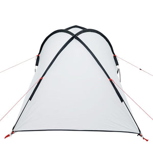 vidaXL Camping Tent Dome 2-Person White Blackout Fabric Waterproof