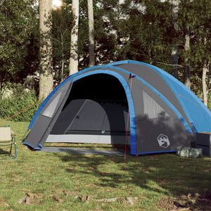 vidaXL Camping Tent Dome 4-Person Blue Waterproof