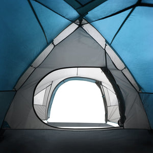 vidaXL Camping Tent Dome 4-Person Blue Waterproof