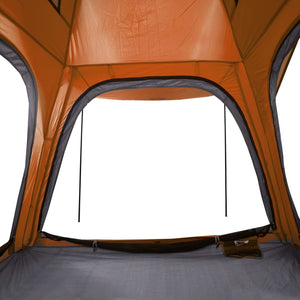 vidaXL Camping Tent 4-Person Grey and Orange Quick Release Waterproof