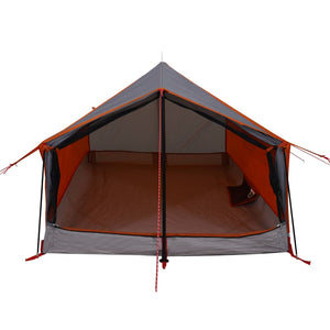 vidaXL Camping Tent 2-Person Grey and Orange Waterproof