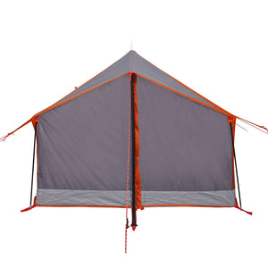 vidaXL Camping Tent 2-Person Grey and Orange Waterproof