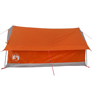 vidaXL Camping Tent 2-Person Grey and Orange Waterproof